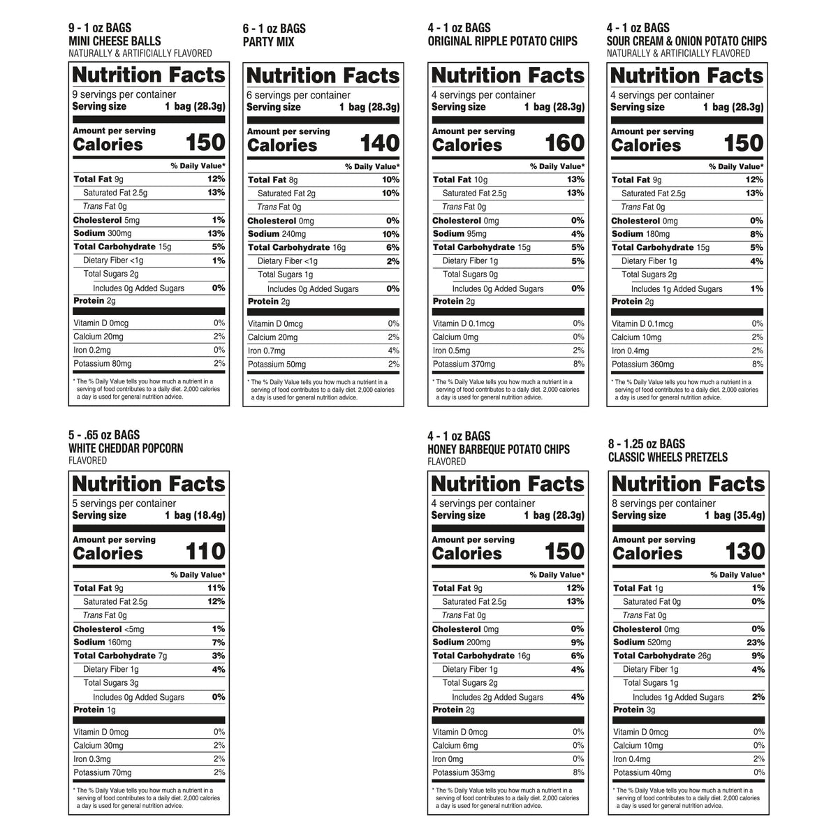 Utz Classics Caja De Botanas Surtidas 40 Bolsitas