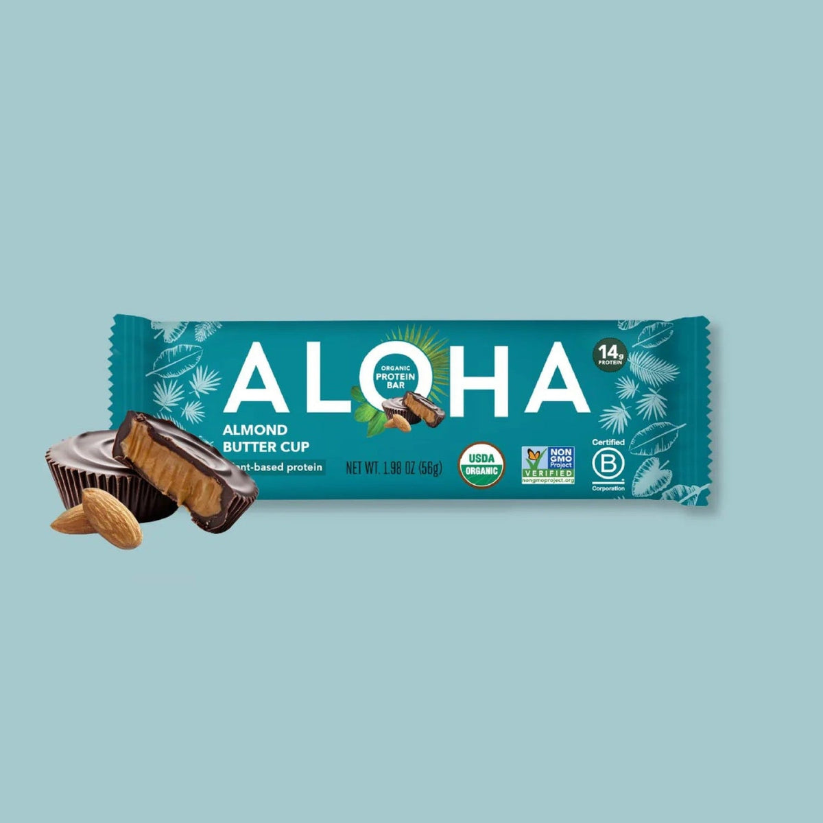 ALOHA Barras De Proteína Vegetal Almond Butter Cup Crema De Almendra