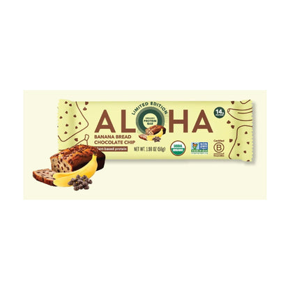 ALOHA Barras De Proteína Vegetal Pan De Plátano Con Chispas De Chocolate