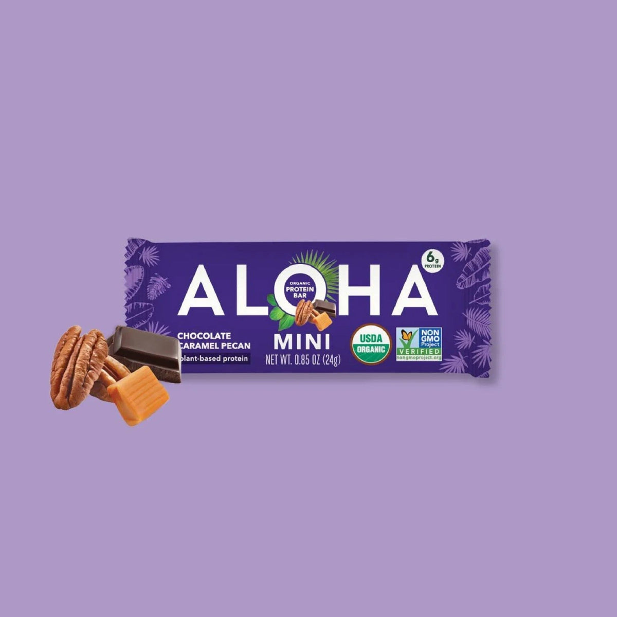 ALOHA Mini Barras Chocolate, Caramelo Y Nuez Pecana