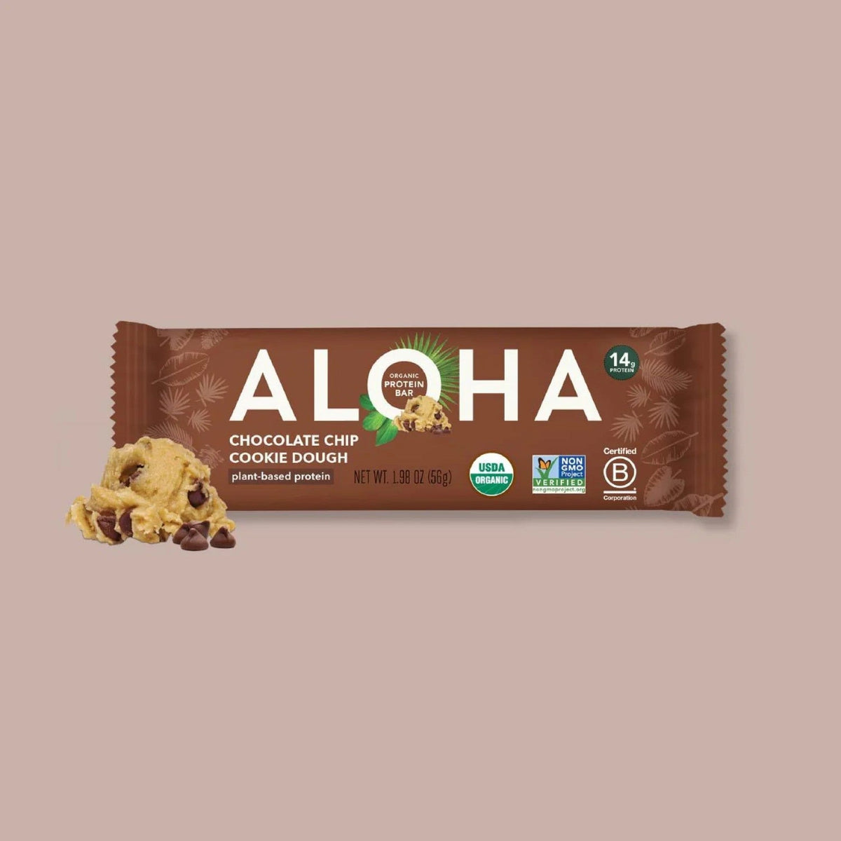ALOHA Barras De Proteína Vegetal Chocolate Chip Cookie Dough