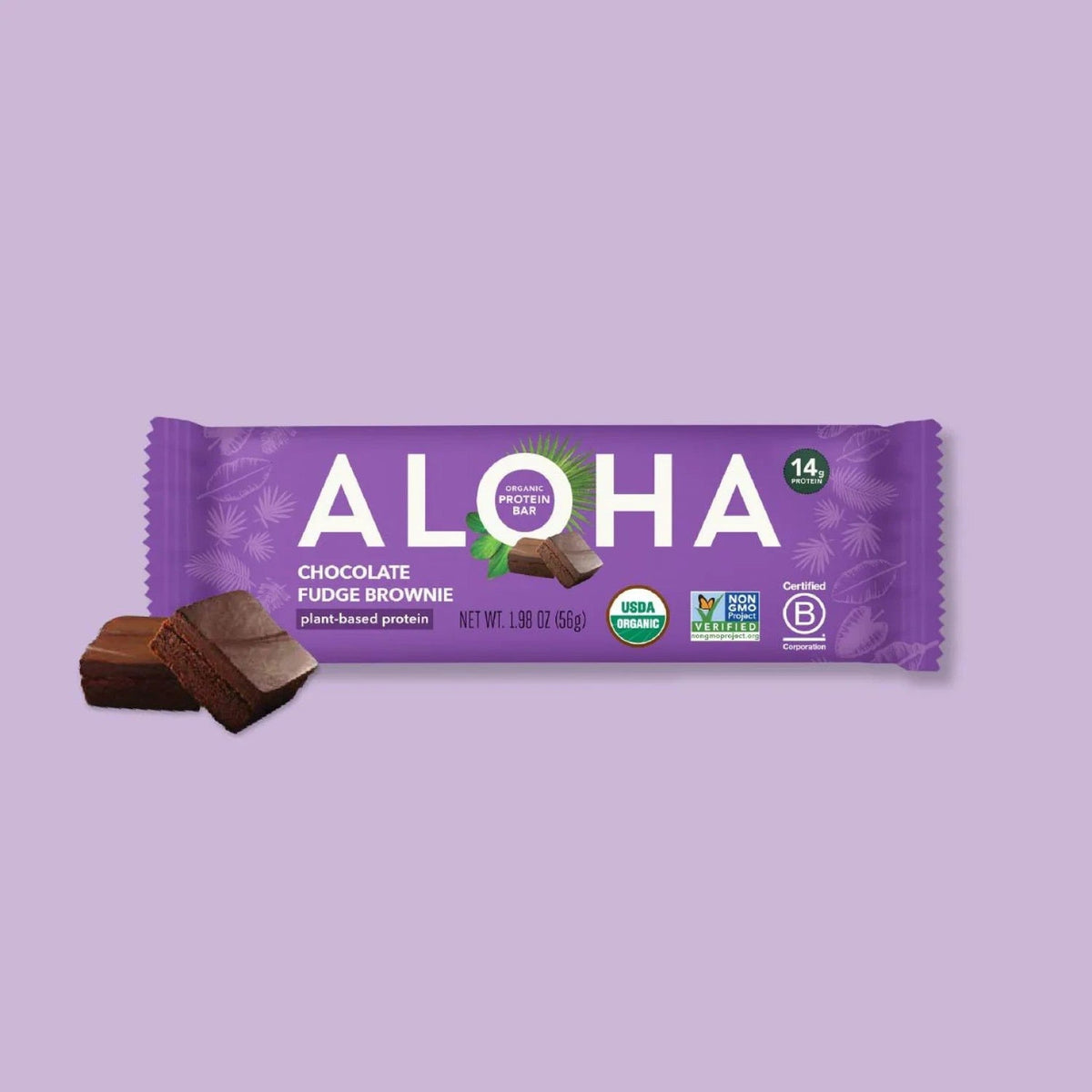 ALOHA Barras De Proteína Vegetal Brownie De Chocolate Fudge