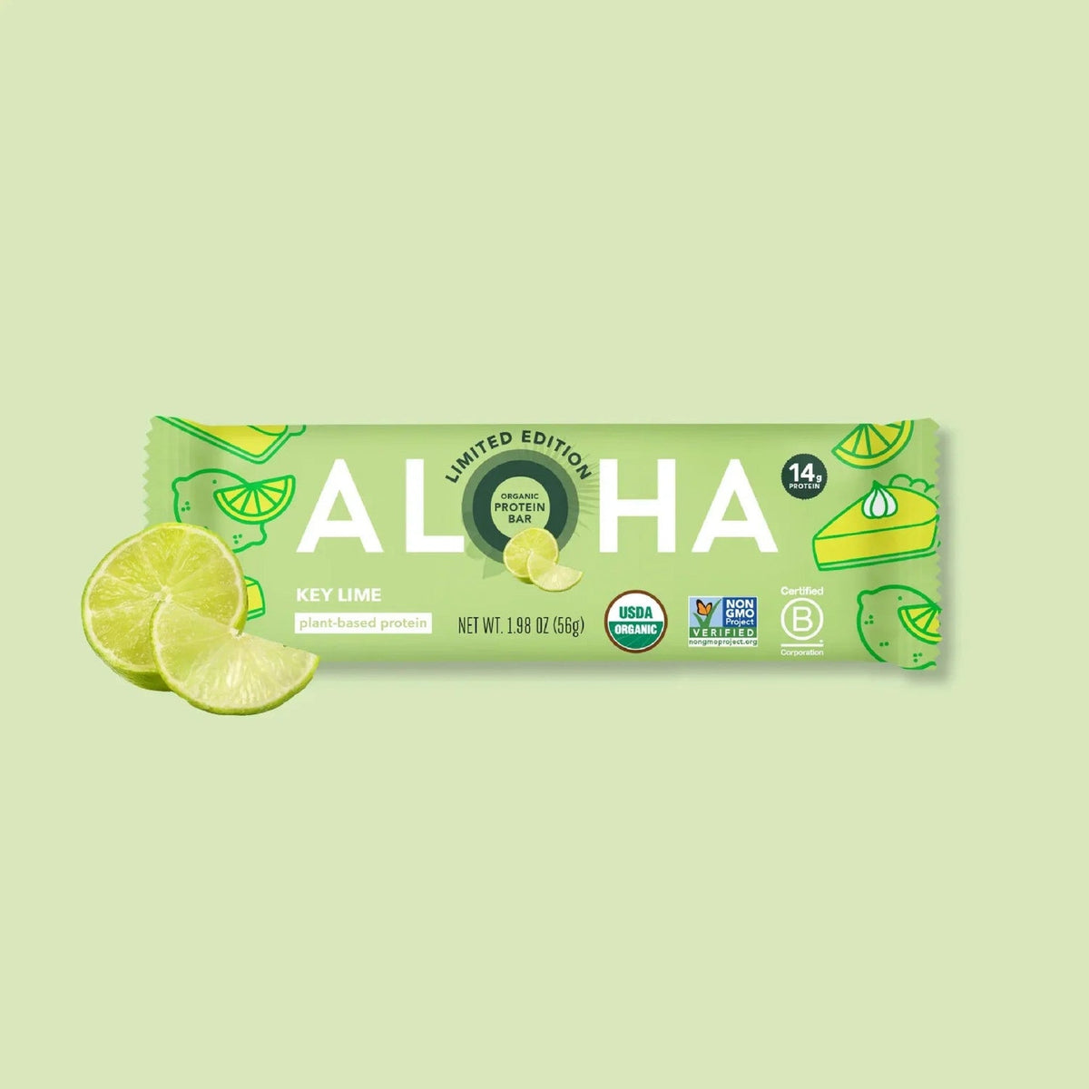 ALOHA Barras De Proteína Vegetal Key Lime Pay De Limón