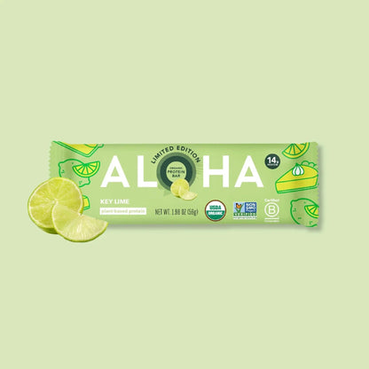 ALOHA Barras De Proteína Vegetal Key Lime Pay De Limón