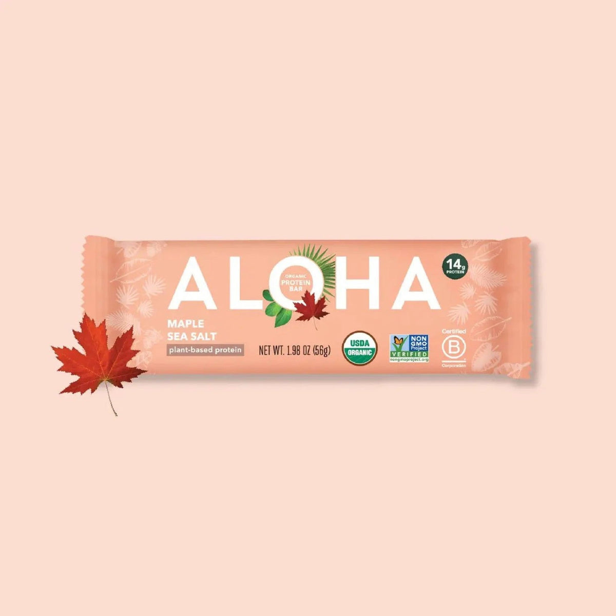 ALOHA Barras De Proteína Vegetal Maple Y Sal De Mar