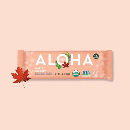 ALOHA Barras De Proteína Vegetal Maple Y Sal De Mar