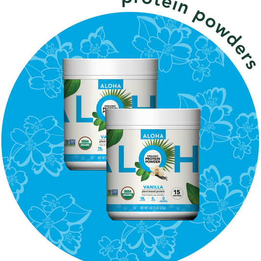 ALOHA Proteína Vegetal En Polvo Vainilla 2 Botes