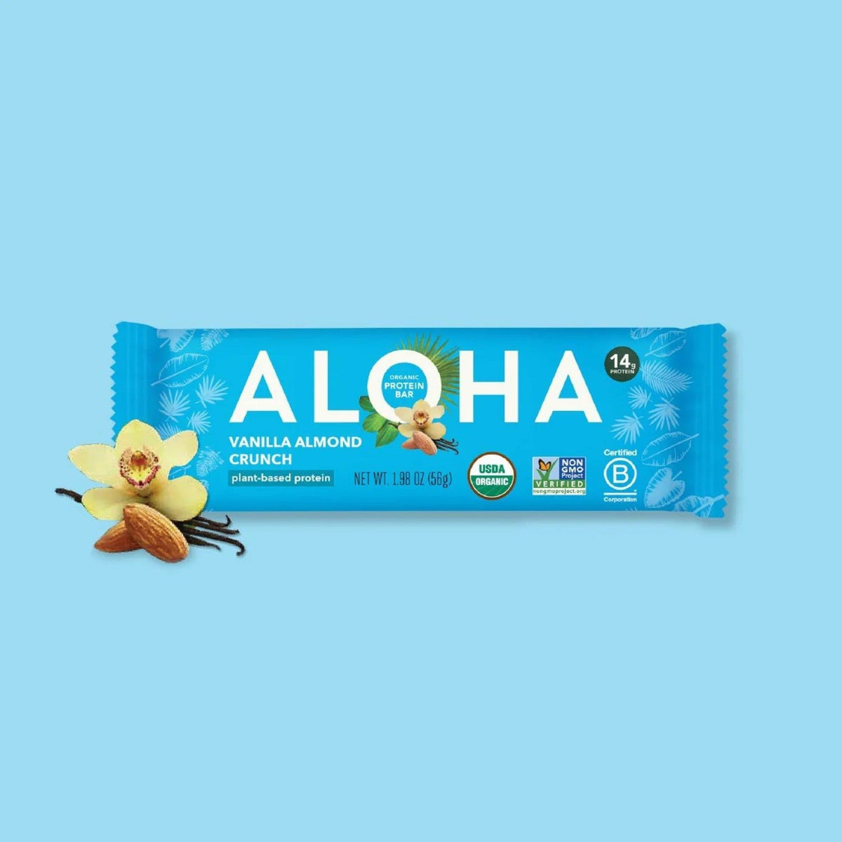 ALOHA Barras De Proteína Vegetal Vainilla Y Almendra Crujiente