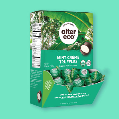 Alter Eco Trufas de Chocolate con Crema de Menta 60 Piezas