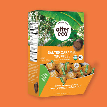 Alter Eco Trufas de Chocolate con Caramelo Salado 60 Piezas