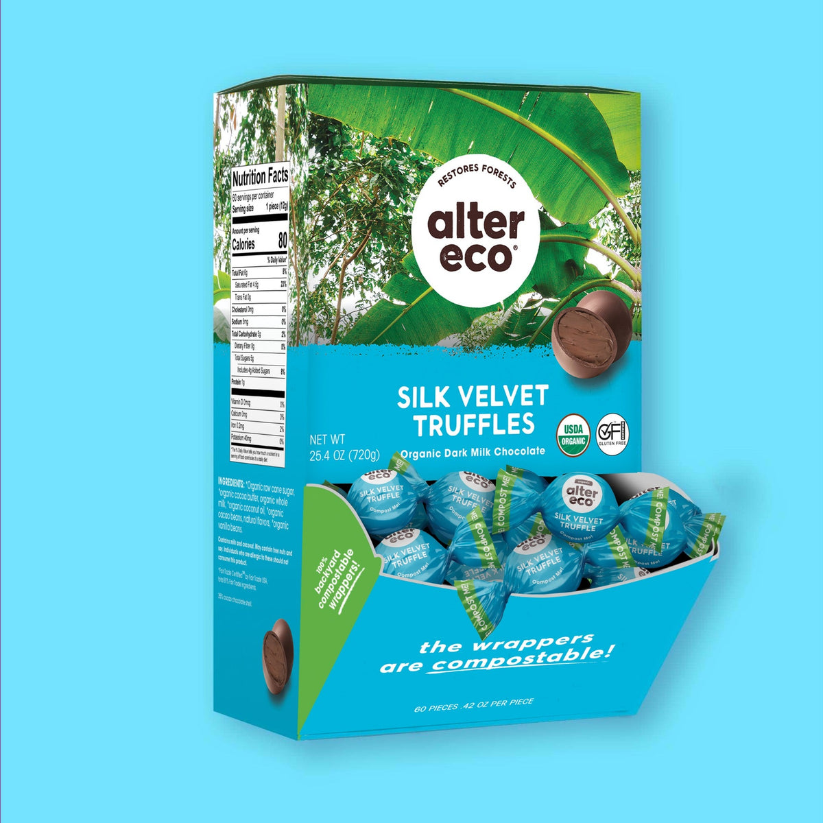 Alter Eco Trufas de Chocolate Silk Velvet 60 Piezas