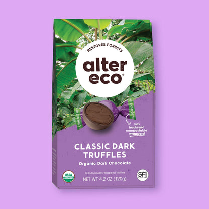 Alter Eco Trufas de Chocolate Amargo Clásicas
