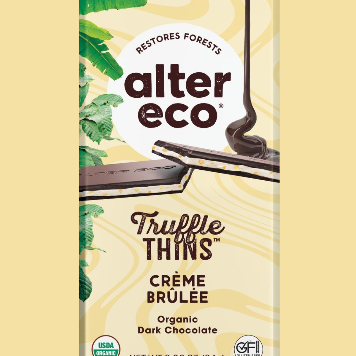 Alter Eco Láminas de Trufa de Chocolate Crème Brûlée