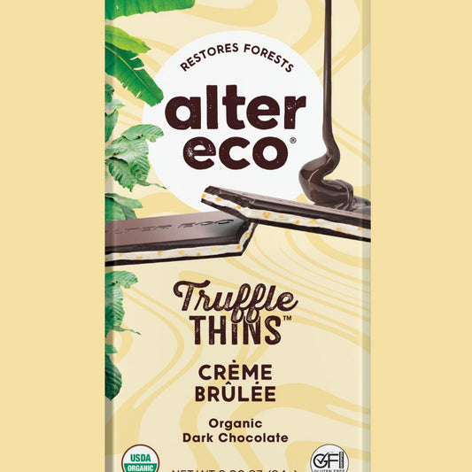 Alter Eco Láminas de Trufa de Chocolate Crème Brûlée