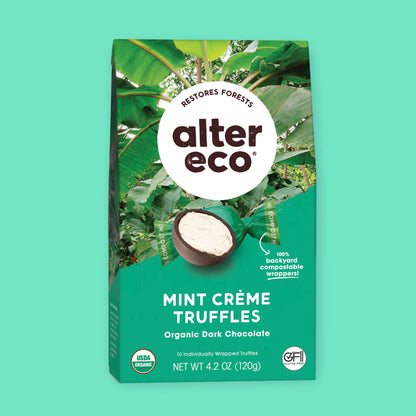 Alter Eco Trufas de Chocolate con Crema de Menta