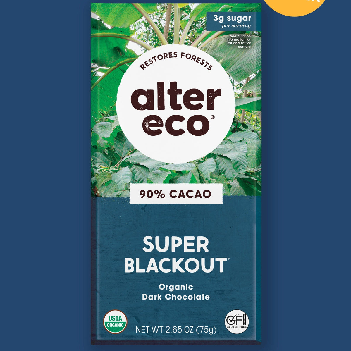 Alter Eco Chocolate Súper Amargo Super Blackout