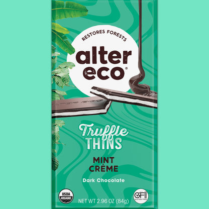 Alter Eco Láminas de Trufa de Chocolate con Menta