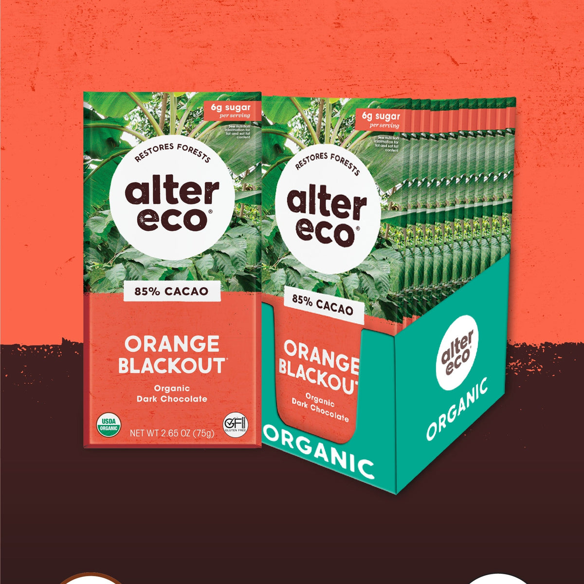 Alter Eco Chocolate Amargo con Naranja Blackout