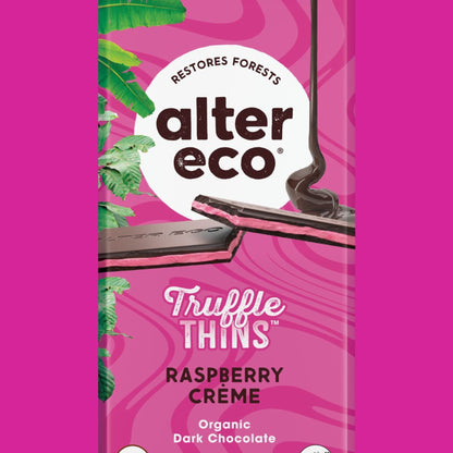 Alter Eco Láminas de Trufa de Chocolate con Frambuesa