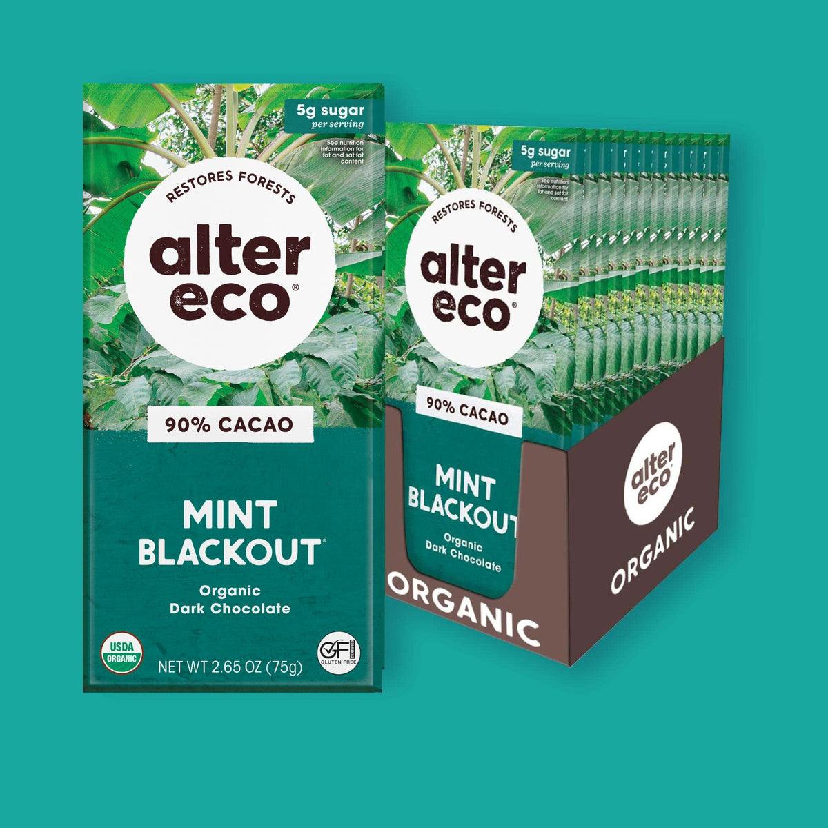 Alter Eco Chocolate Amargo con Menta Blackout