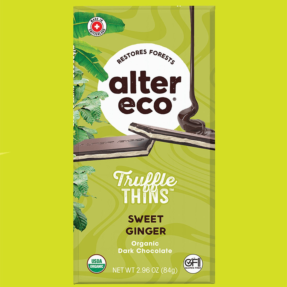 Alter Eco Láminas de Trufa de Chocolate con Jengibre