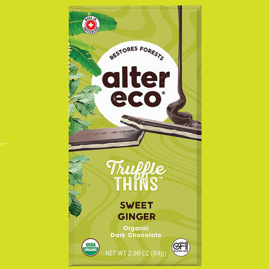 Alter Eco Láminas de Trufa de Chocolate con Jengibre