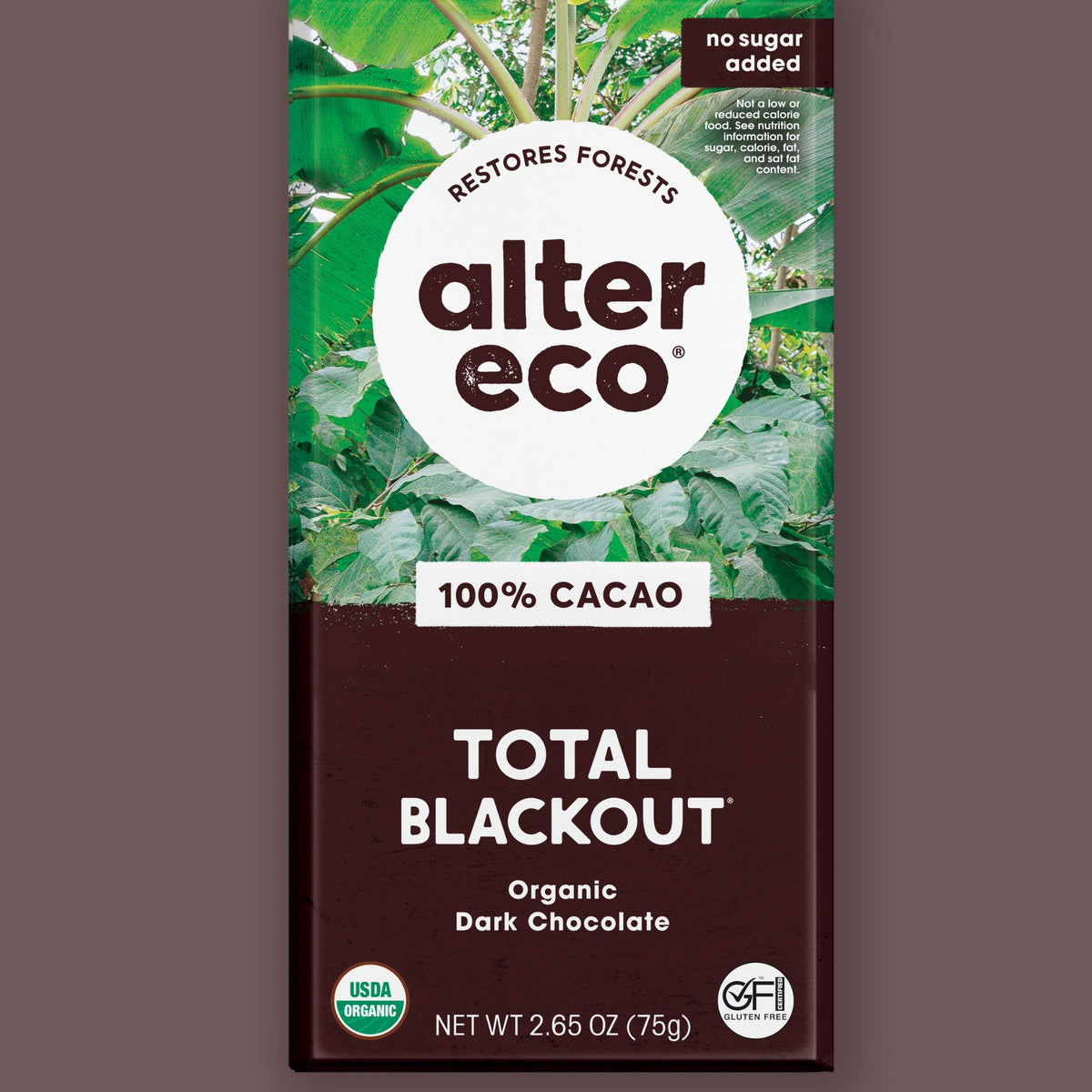 Alter Eco Chocolate Amargo 90% Total Blackout