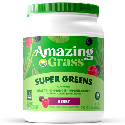 Amazing Grass Super Greens en Polvo Frutos Rojos