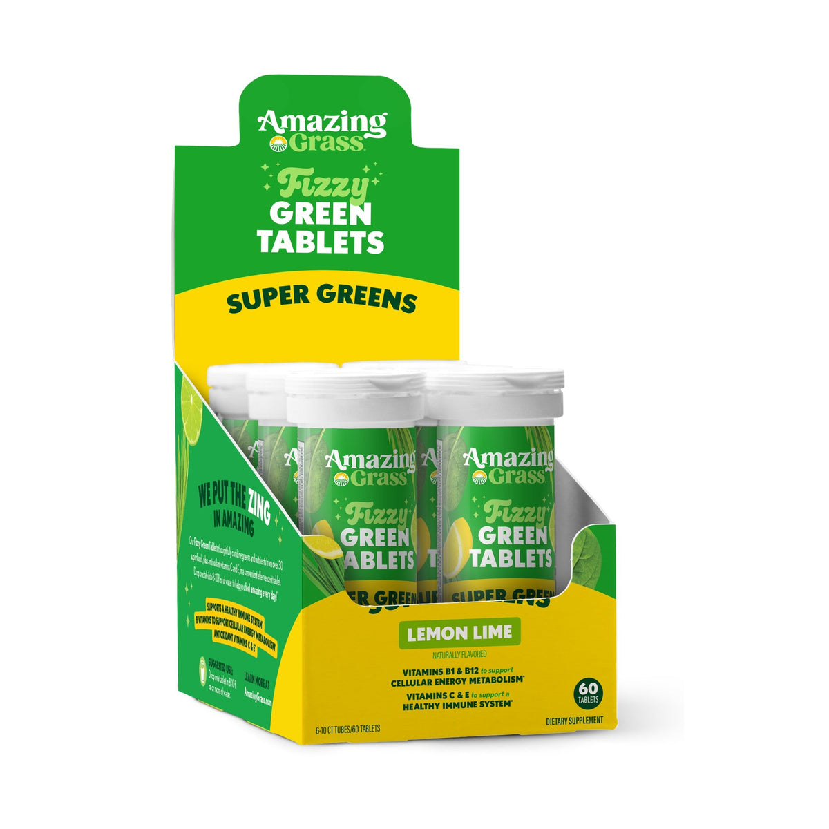 Amazing Grass Tabletas Efervescentes Superfood Limón Lima