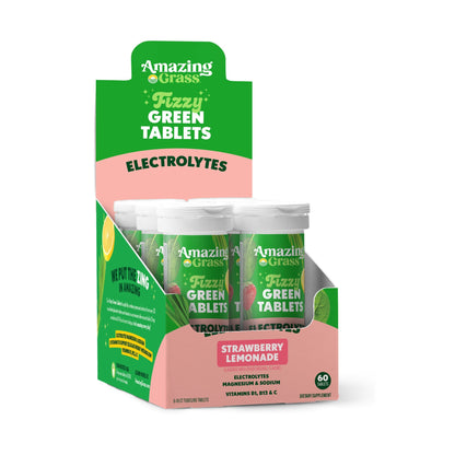Amazing Grass Tabletas Efervescentes de Electrolitos Fresa Limonada