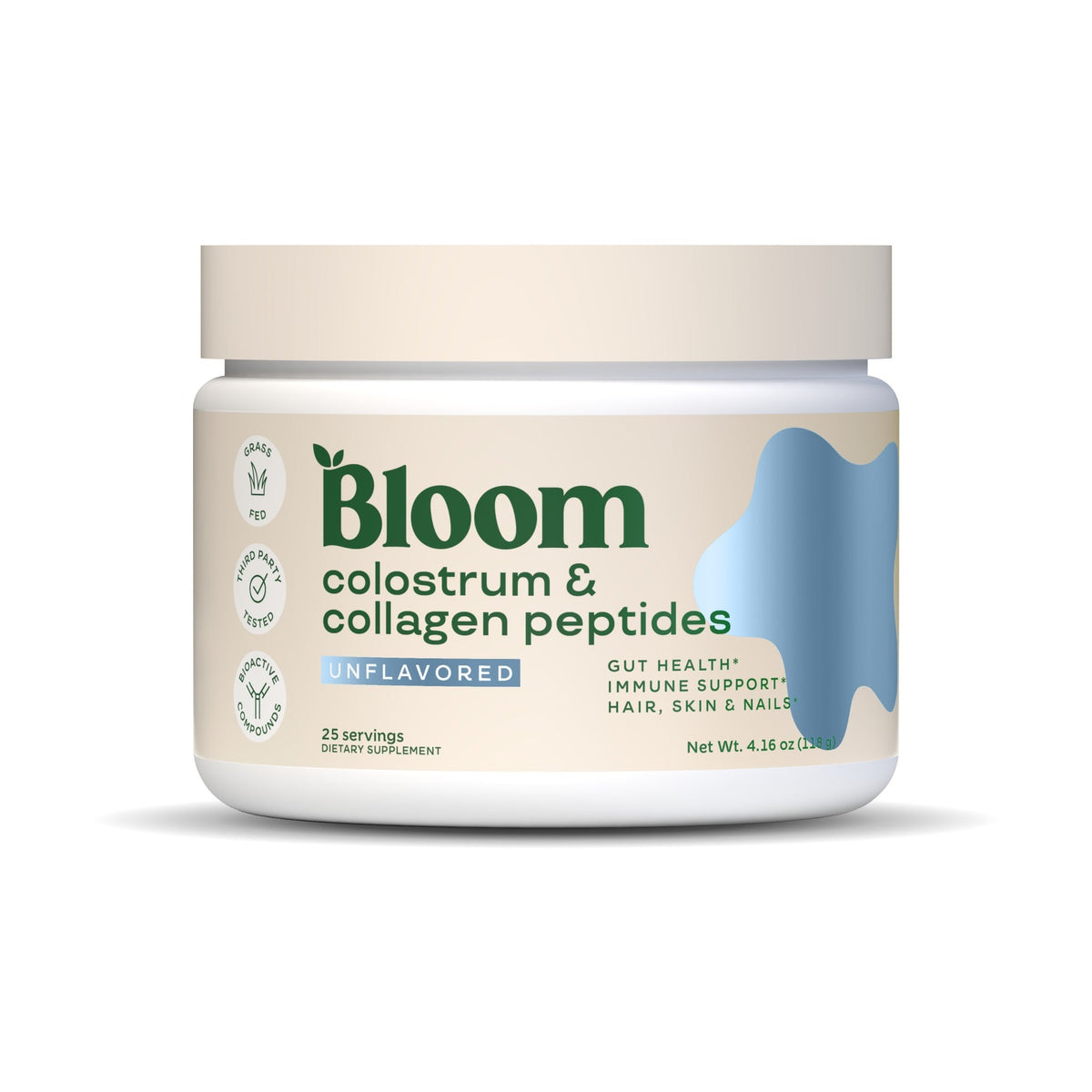 Bloom Nutrition Calostro y Péptidos de Colágeno