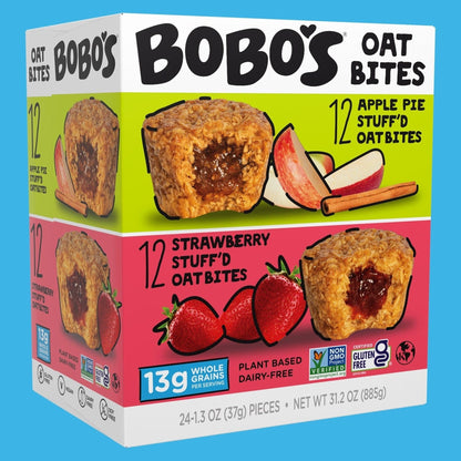 Bobo's Bocaditos De Avena Fresa Y Pay De Manzana