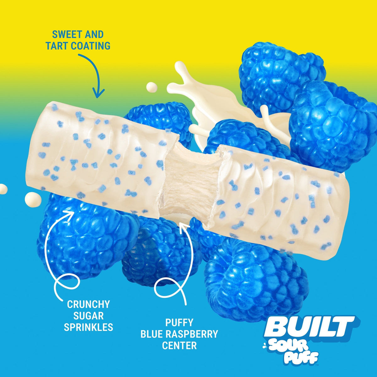 Built Sour Puff Barra De Proteína Blue Razz Blast