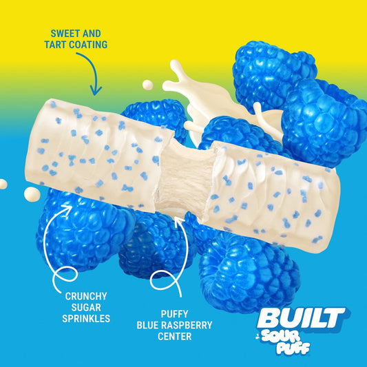 Built Sour Puff Barra De Proteína Blue Razz Blast