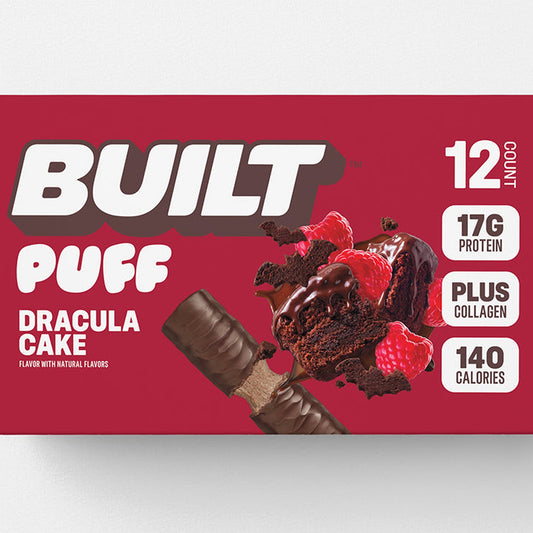 Built Puff Barra De Proteína Dracula Cake