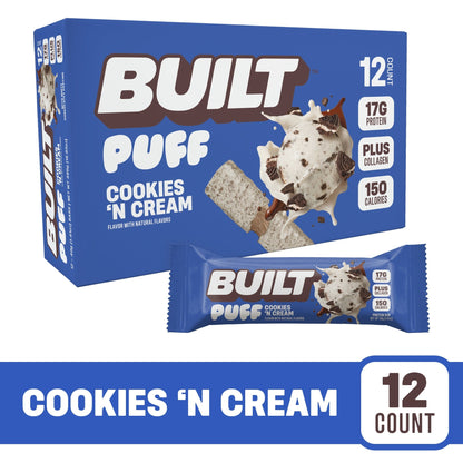 Built Puff Barra De Proteína Cookies 'N Cream