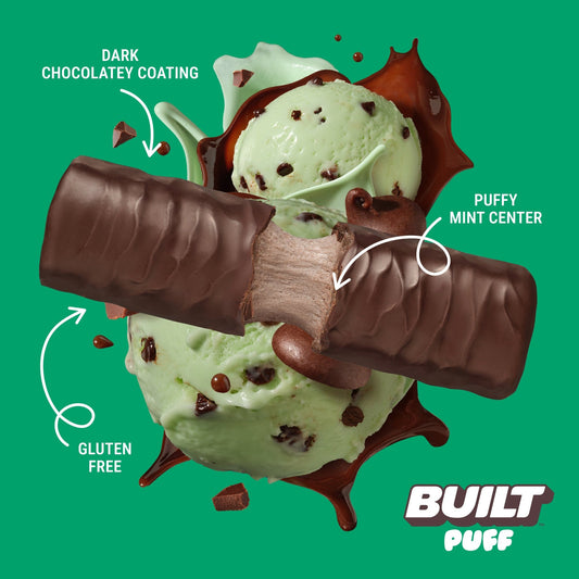 Built Barra De Proteína Menta Con Chispas
