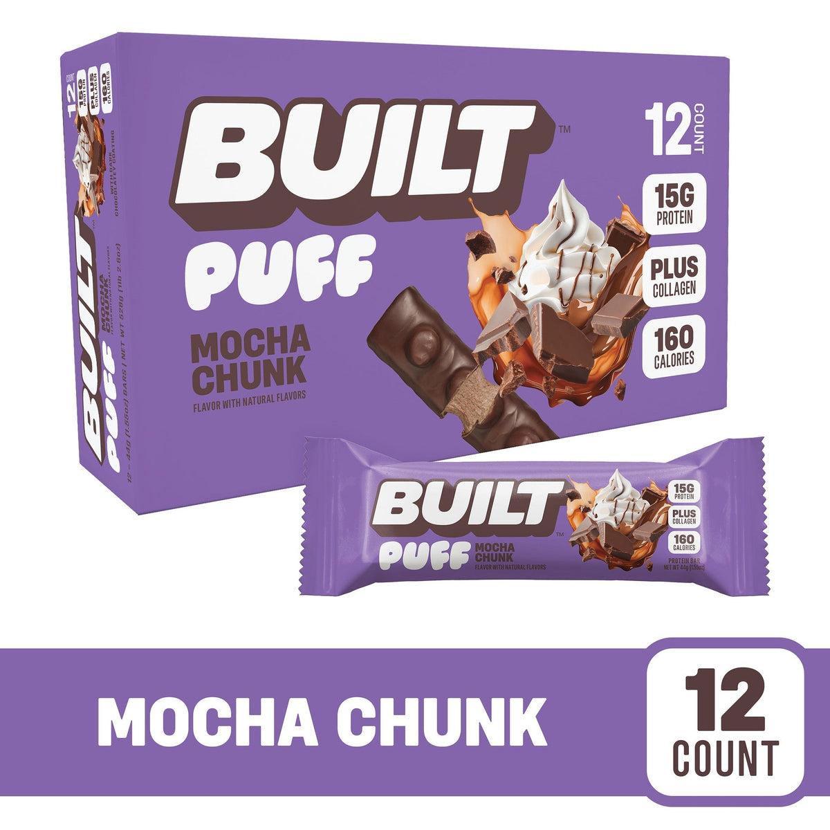 Built Puff Barra De Proteína Moka