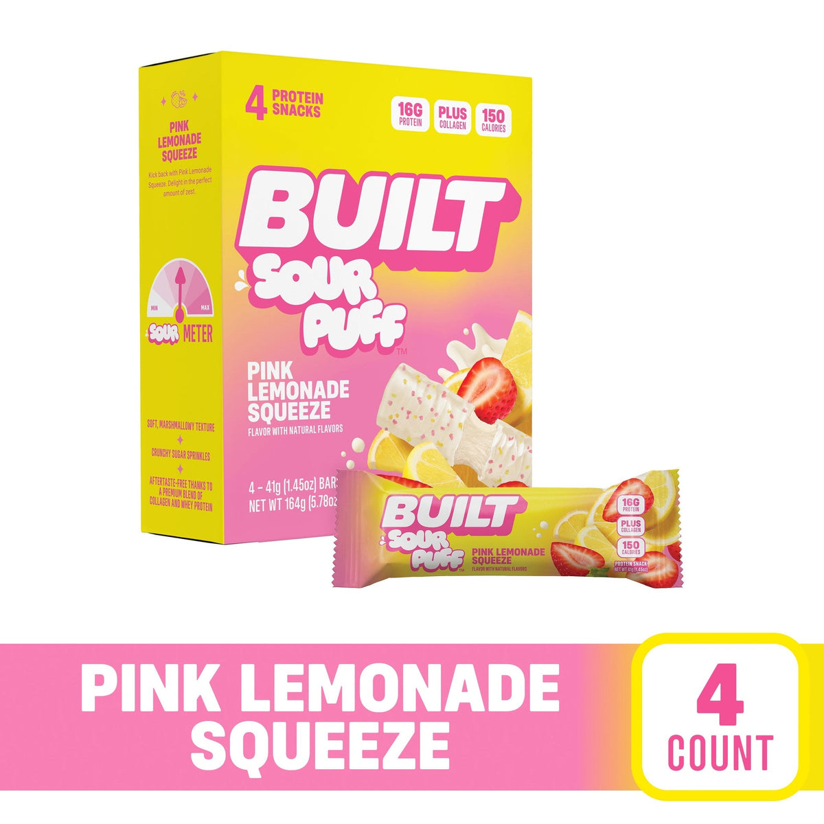 Built Barra De Proteína Limonada Rosa