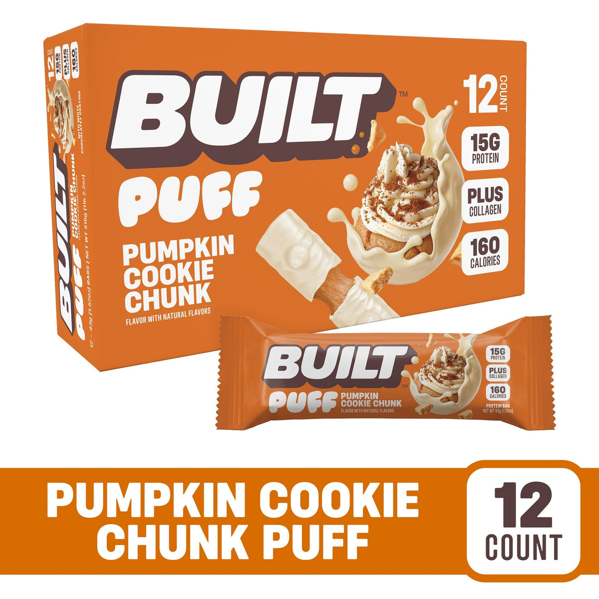 Built Puff Barra De Proteína Galleta De Calabaza