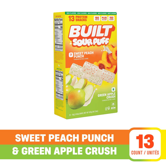 Built Barras De Proteína Surtidas Durazno Y Manzana Verde