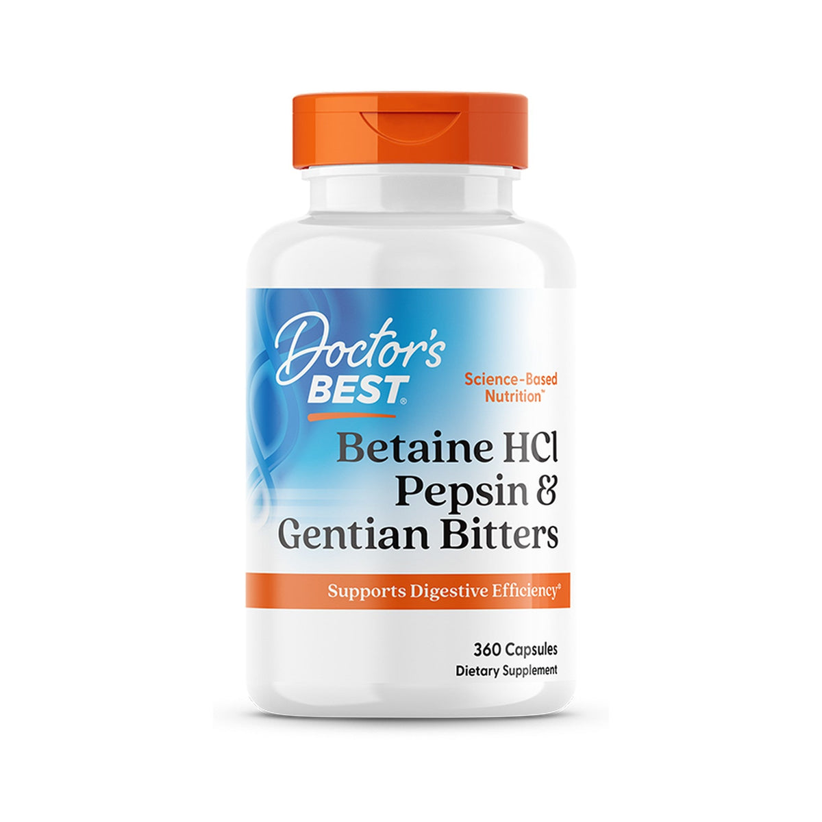Doctor's Best Betaína HCl Con Pepsina 360 Cápsulas