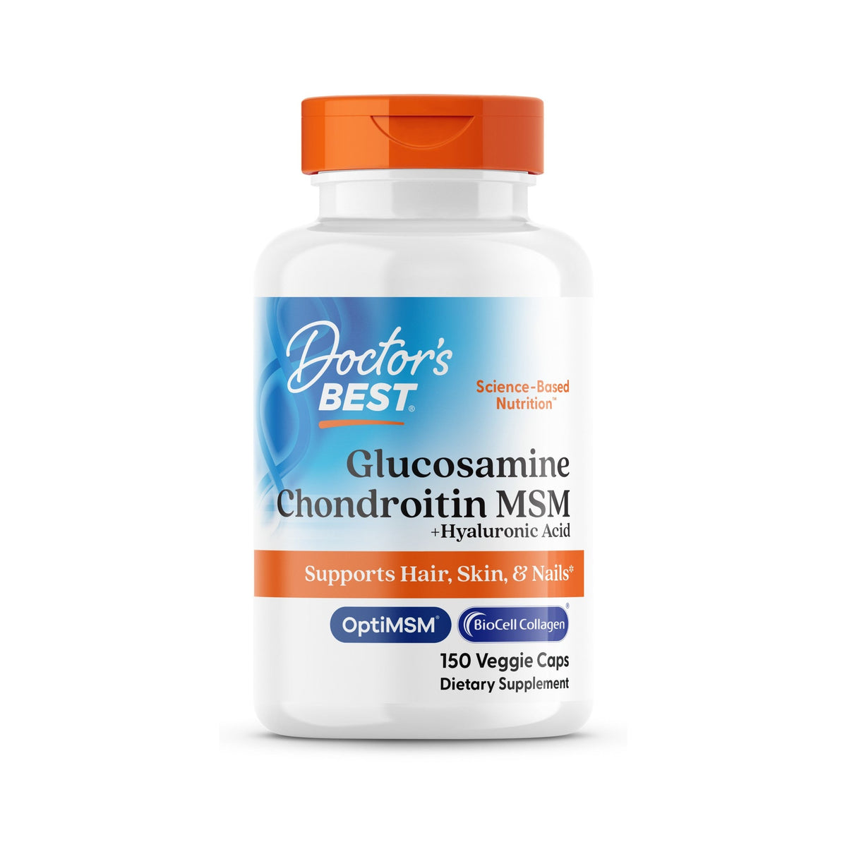 Doctor's Best Glucosamina Condroitina MSM Con Ácido Hialurónico 150 Cápsulas