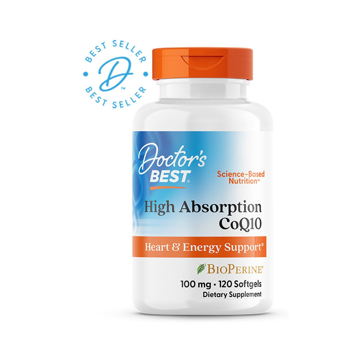 Doctor's Best CoQ10 Alta Absorción BioPerine 100 Mg 120 Cápsulas Blandas