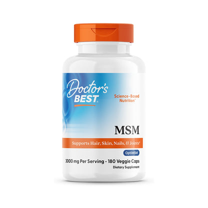Doctor's Best MSM OptiMSM 3,000 Mg 180 Cápsulas Vegetales