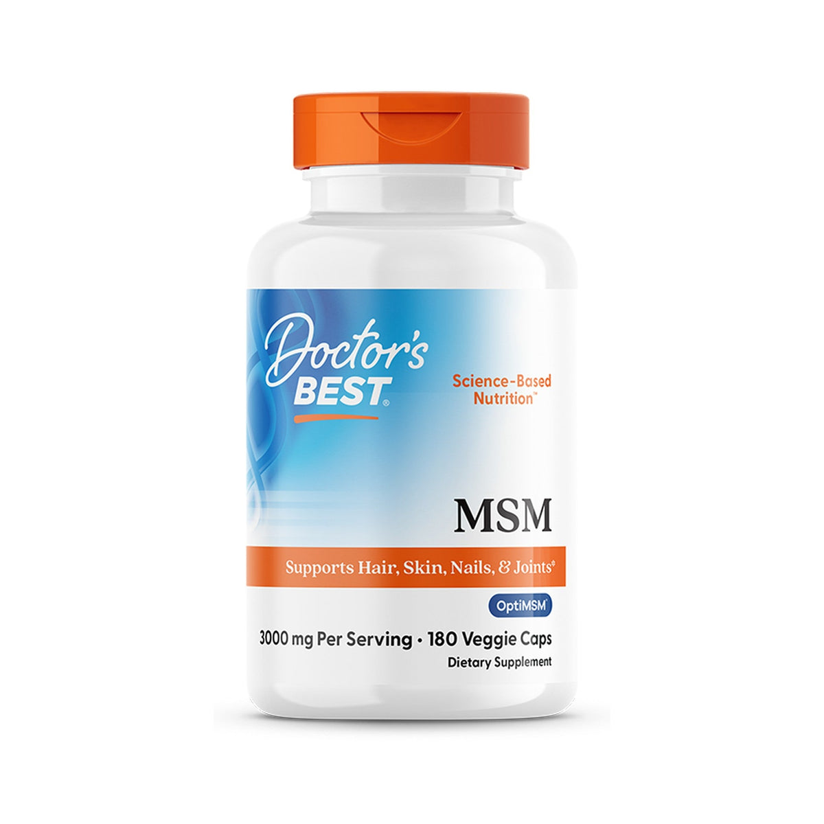 Doctor's Best MSM OptiMSM 3,000 Mg 180 Cápsulas Vegetales