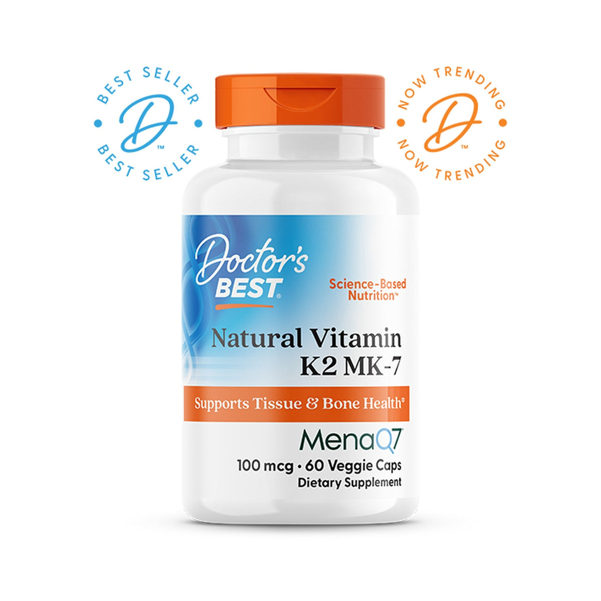 Doctor's Best Vitamina K2 MK-7 MenaQ7 100 Mcg 60 Cápsulas