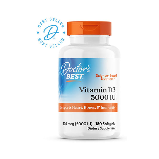 Doctor's Best Vitamina D3 5,000 UI 180 Cápsulas Blandas