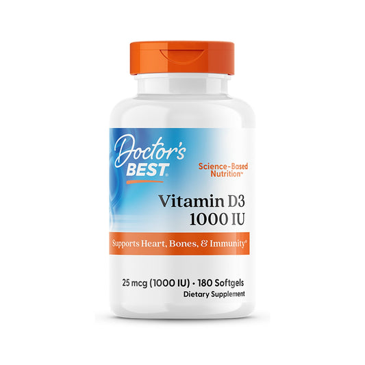 Doctor's Best Vitamina D3 1,000 UI 180 Cápsulas Blandas