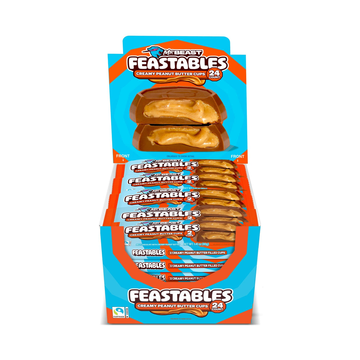 Feastables Mr Beast Tazas De Chocolate Con Crema De Cacahuate